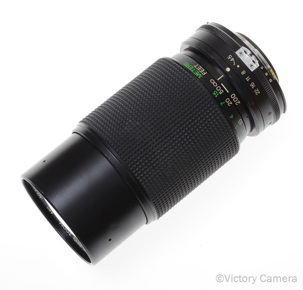 Vivitar 80-200mm f4.5 MC Telephoto Zoom Lens for Nikon AI-S [EXC] - Victory Camera