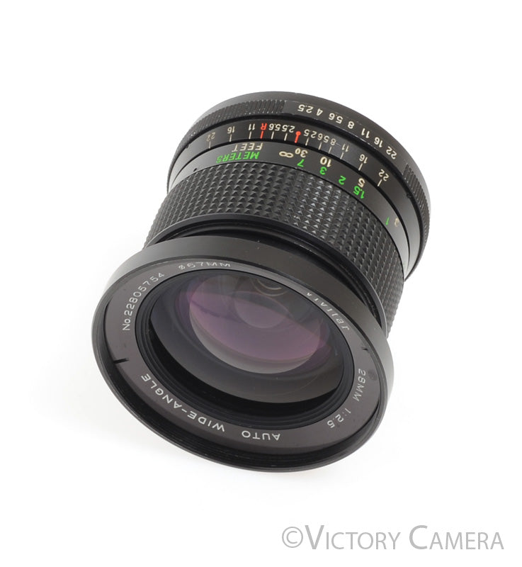 Vivitar 28mm F2.5 Auto Wide-Angle Prime Lens for Pentax K Mount -Clean-