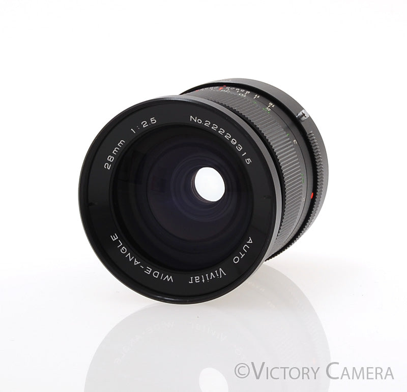 Vivitar 28mm f2.5 Auto Wide-Angle Prime Lens for Konica AR [EXC+] - Victory Camera