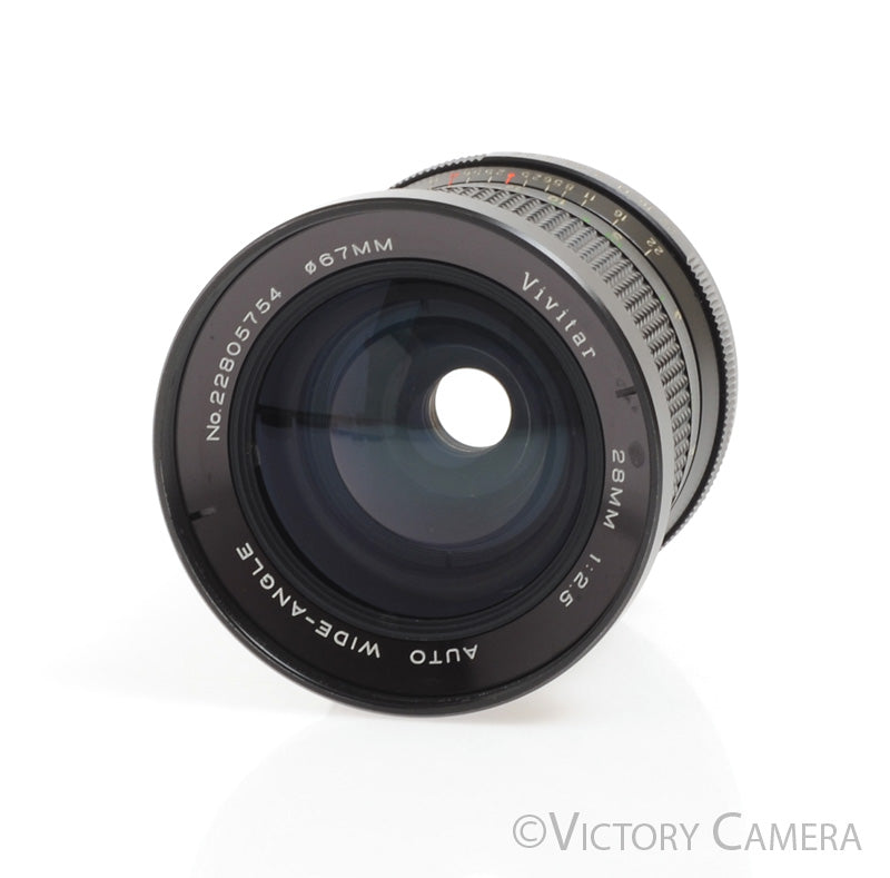 Vivitar 28mm F2.5 Auto Wide-Angle Prime Lens for Pentax K Mount -Clean-