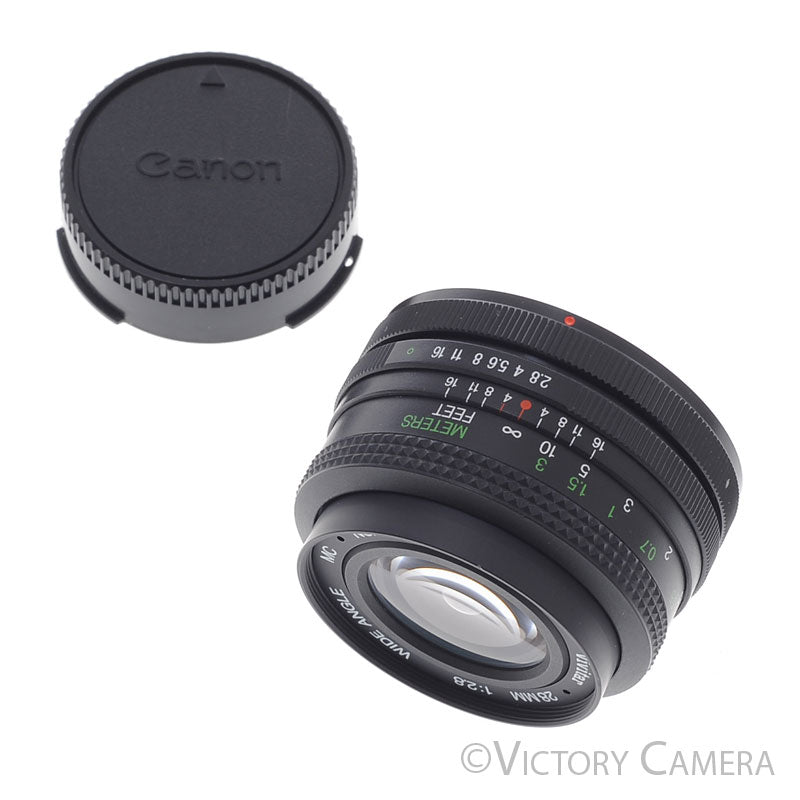 Vivitar 28mm f2.8 MC Wide Angle Lens Canon FD Mount  [EXC+] - Victory Camera