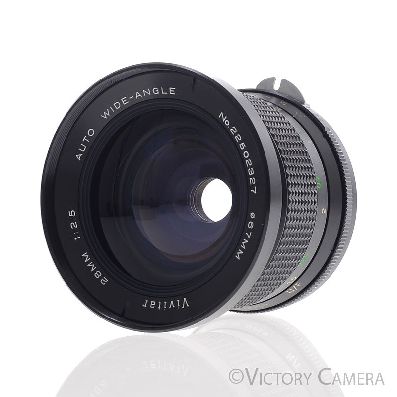 Vivitar 28mm f2.5 Auto Wide-Angle Prime Lens for Nikon Non-AI [EXC+]