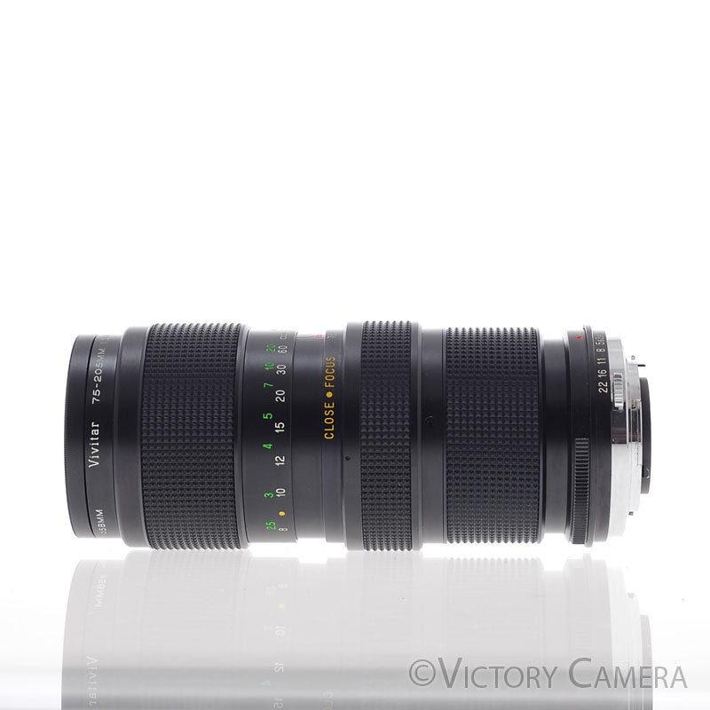 Vivitar 75-205mm f3.8 Telephoto Zoom Lens for Olympus OM w/ Shade [EXC+] - Victory Camera