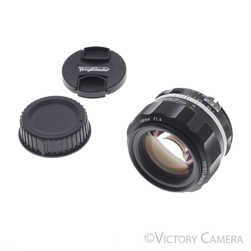 Voigtlander Nokton Black 58mm f1.4 SLII S AI-S Lens for Nikon [EXC+] - Victory Camera
