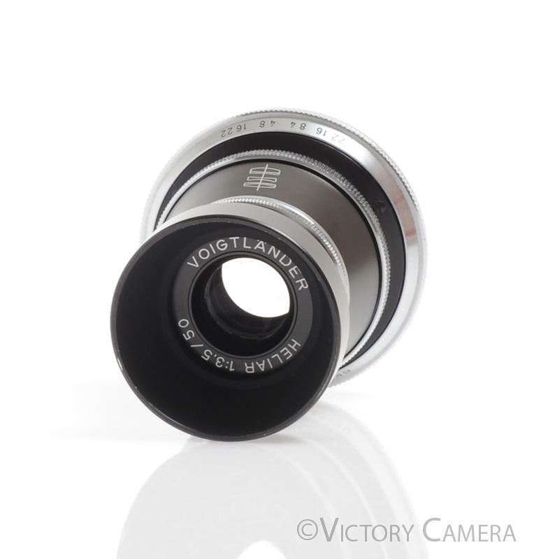 Voigtlander Heliar 50mm f3.5 Prime Lens for Leica M Mount -Clean w/ Shade- - Victory Camera
