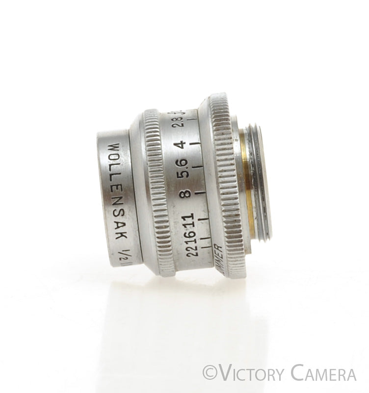 Wollensak 1/2&quot; f2.5 Cine Raptar Lens for D Mount [EXC+] - Victory Camera