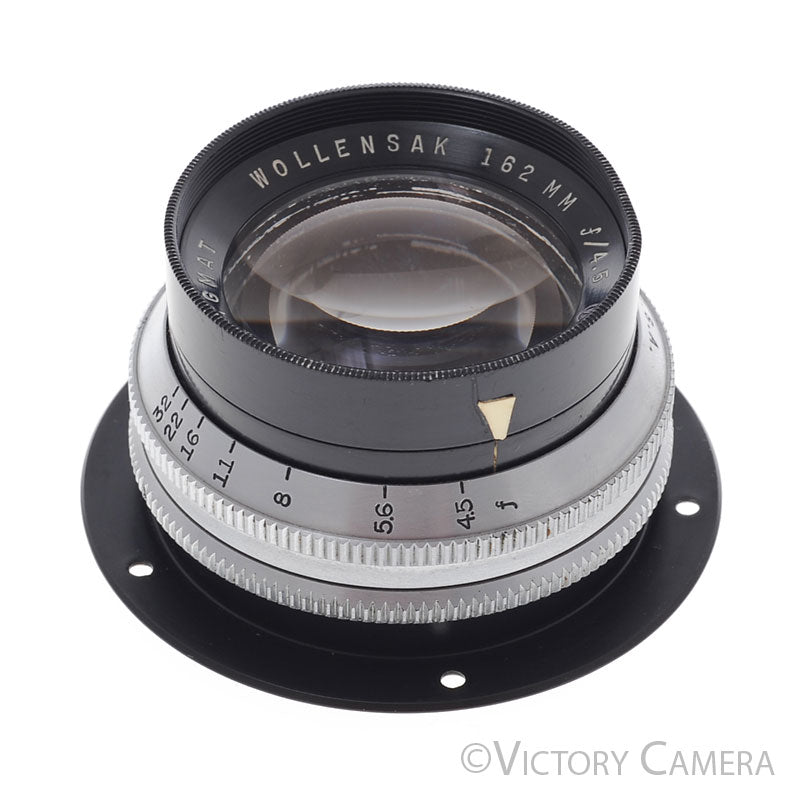 Wollensak Velostigmat 162mm f4.5 4x5 Enlarging Lens [EXC-] - Victory Camera