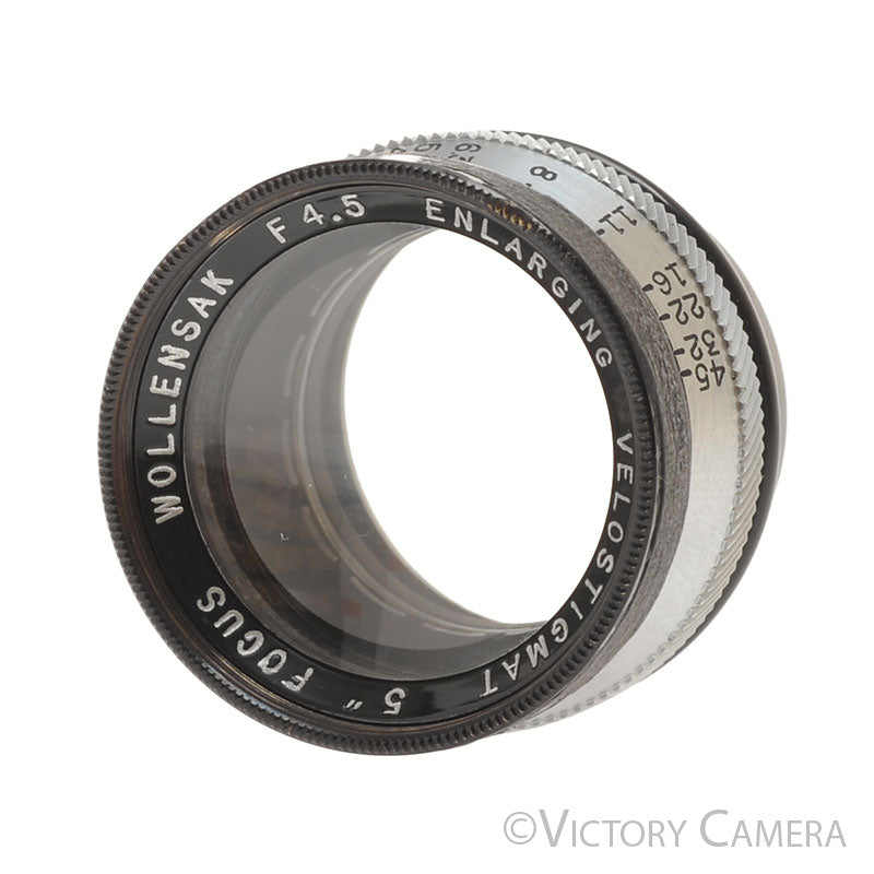 Wollensak Velostigmat 5" Focus f4.5 4x5 Enlarging /lens [EXC] - Victory Camera