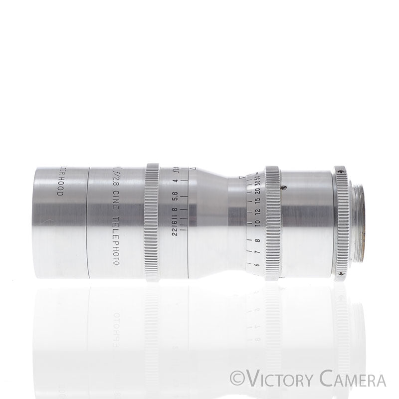 Wollensak 3" (76mm f2.8) Cine Telephoto Lens for C Mount w/ Finder [EXC-] - Victory Camera