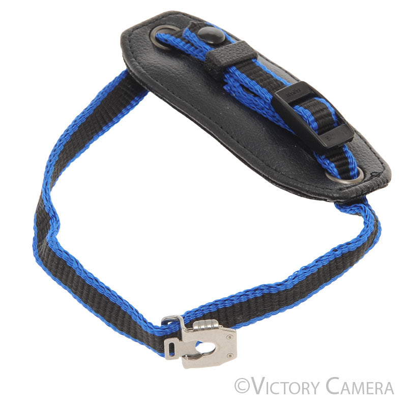 Mamiya 645 Super / Pro / TL Black & Blue Wrist Strap w/ QR Connector - Victory Camera