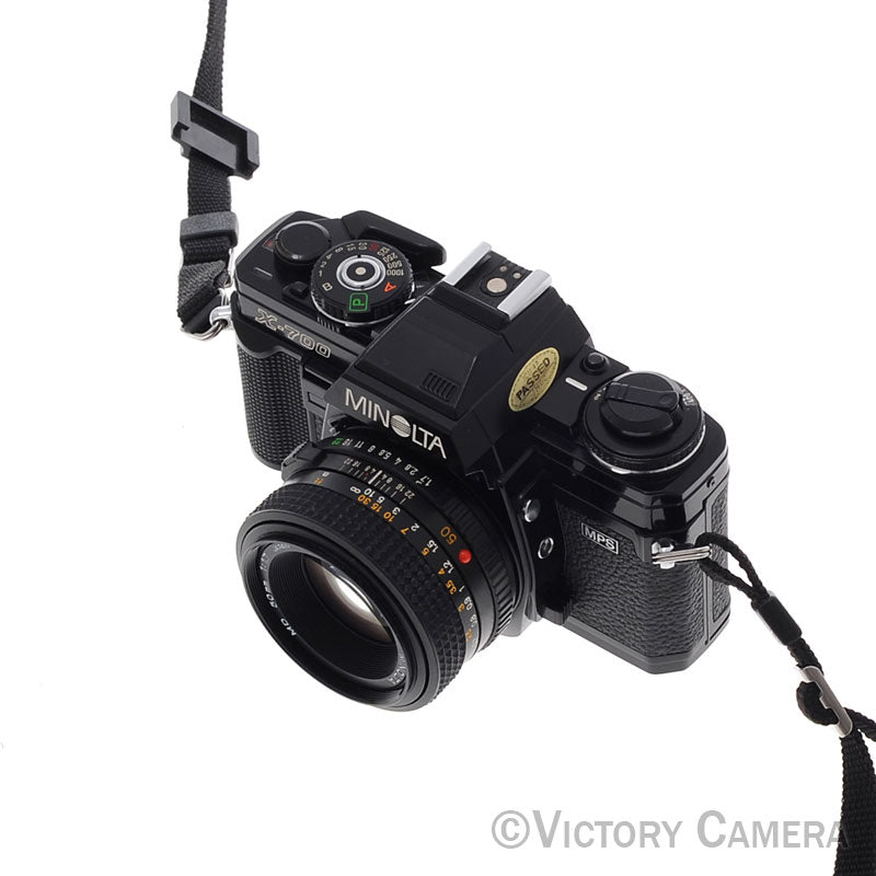Minolta X-700 X700 Black 35mm SLR Film Camera w/ 50mm f1.7 Lens  [EXC+] - Victory Camera