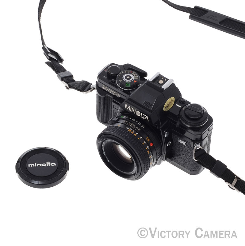 Minolta X-700 X700 Black 35mm SLR Film Camera w/ 50mm f1.7 Lens  [EXC+] - Victory Camera