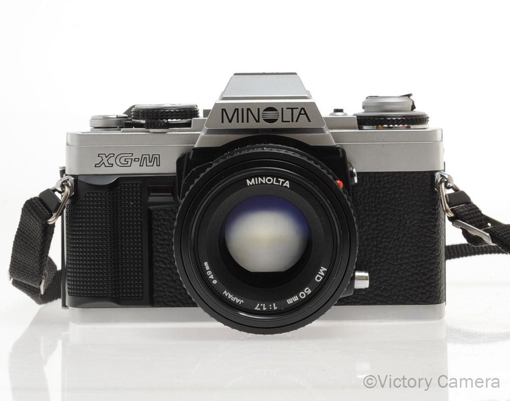 Minolta XG-M Chrome SLR Film Camera w/ 50mm f1.7 Lens [EXC+] - Victory Camera