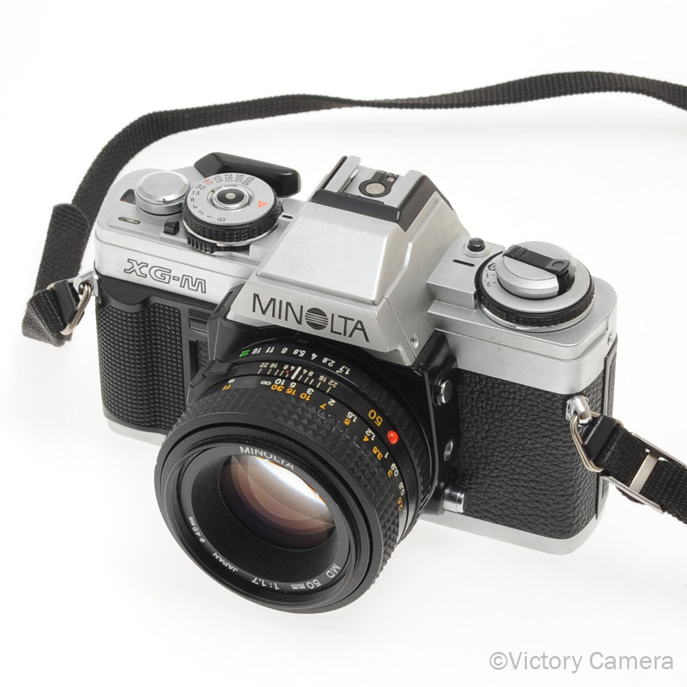 Minolta XG-M Chrome SLR Film Camera w/ 50mm f1.7 Lens [EXC+] - Victory Camera