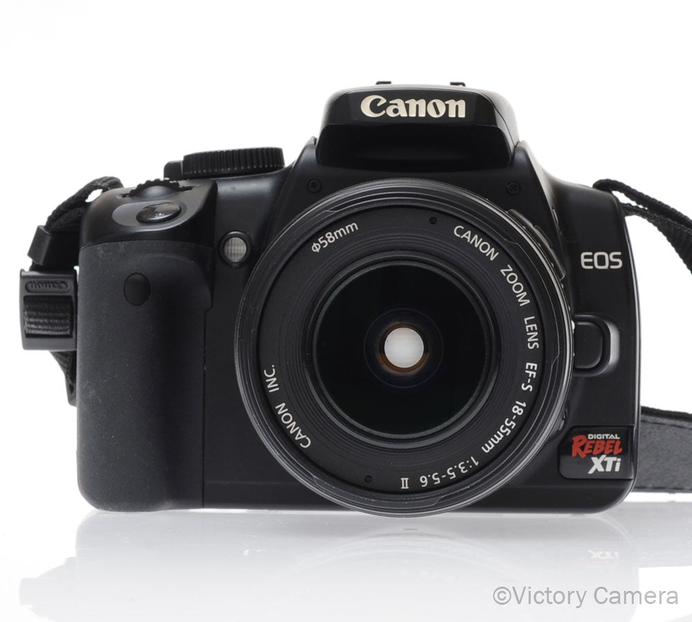 Canon EOS Rebel XTi 10.1MP DSLR Camera w/ 18-55mm f3.5-5.6 Lens [EXC-] - Victory Camera