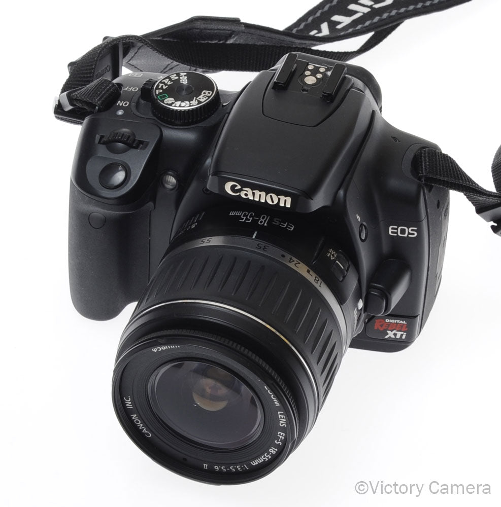 Canon EOS Rebel XTi 10.1MP DSLR Camera w/ 18-55mm f3.5-5.6 Lens [EXC-] - Victory Camera