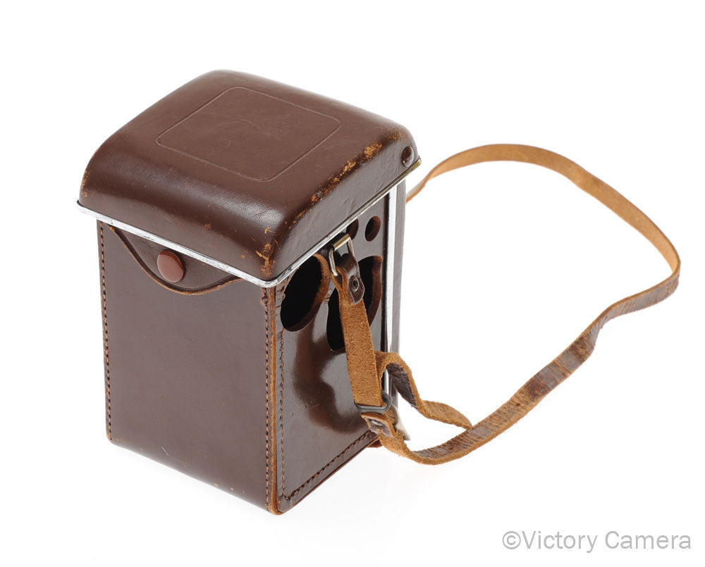 Yashica D TLR Genuine Brown Leather Ever Ready Case [EXC-] - Victory Camera