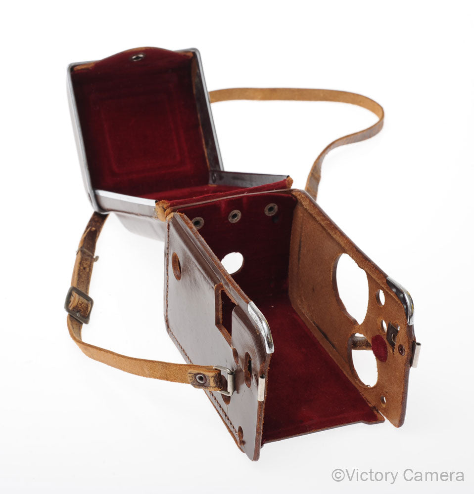 Yashica D TLR Genuine Brown Leather Ever Ready Case [EXC-] - Victory Camera