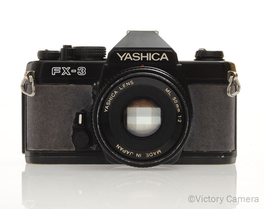 Yashica FX-3 FX3 Black 35mm SLR Camera w/ 50mm f2 [GOOD] image 1