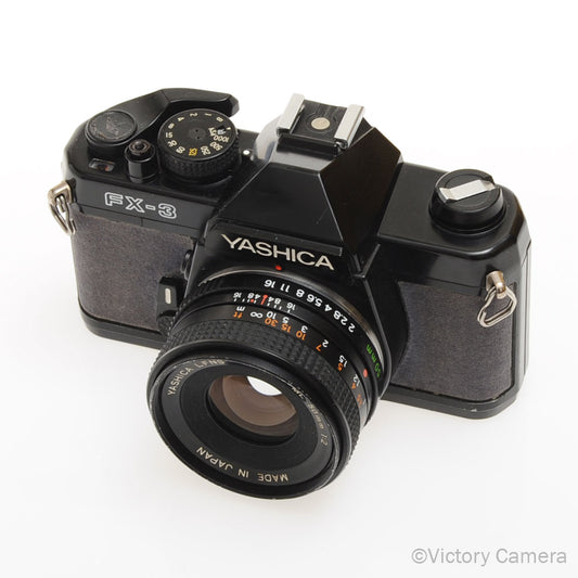 Yashica FX-3 FX3 Black 35mm SLR Camera w/ 50mm f2 [GOOD] image 2