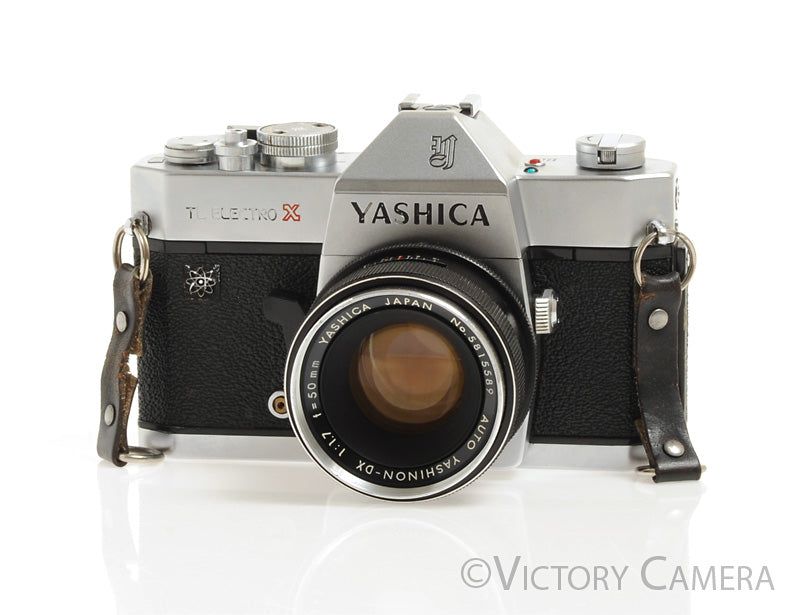 Yashica TL Electro X Chrome 35mm SLR w/ 50mm f1.7 Prime Lens -No Meter- [GOOD] - Victory Camera