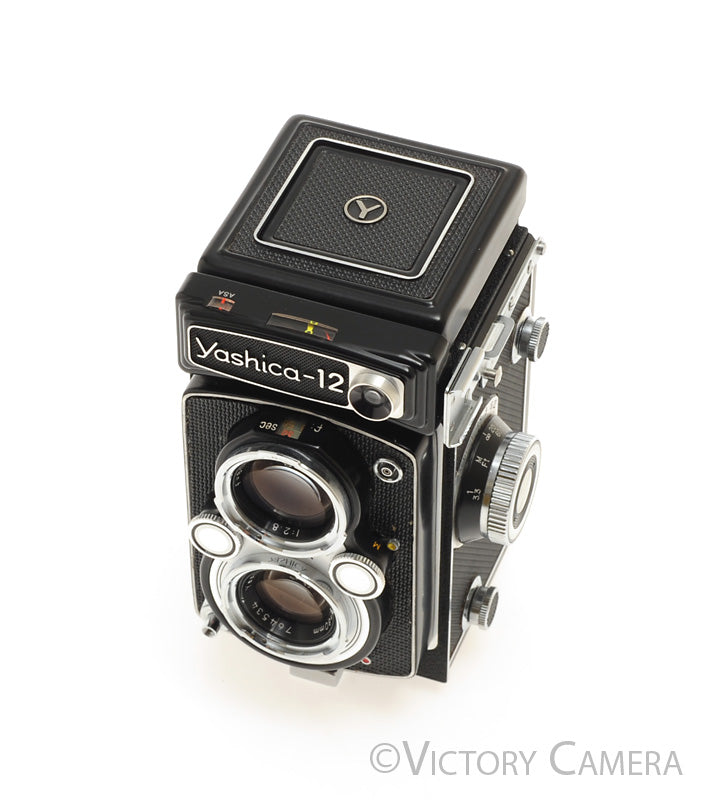 Yashica 12 6x6 Medium Format TLRCamera w/ 80mm f3.5 Lens -Slight Haze- [EXC-]