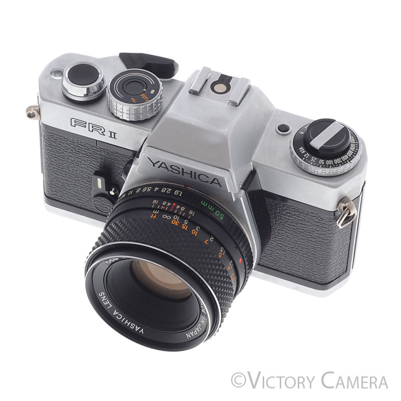 Yashica FR II Chrome 35mm SLR Camera w/ 50mm f1.9 Lens [EXC-] - Victory Camera