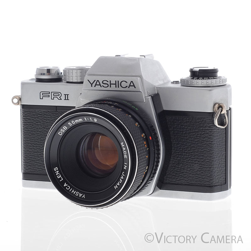 Yashica FR II Chrome 35mm SLR Camera w/ 50mm f1.9 Lens [EXC-] - Victory Camera