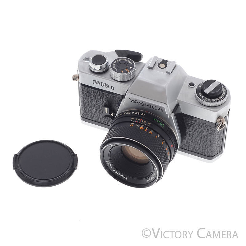 Yashica FR II Chrome 35mm SLR Camera w/ 50mm f1.9 Lens [EXC-] - Victory Camera