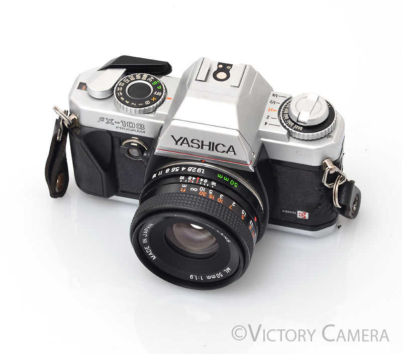 Yashica FX-103 Program Chrome 35mm SLR Camera w/ 50mm f1.9 Lens  [EXC-]