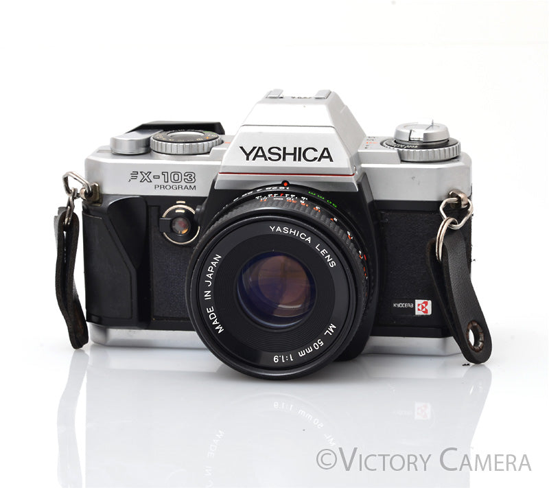 Yashica FX-103 Program Chrome 35mm SLR Camera w/ 50mm f1.9 Lens  [EXC-]