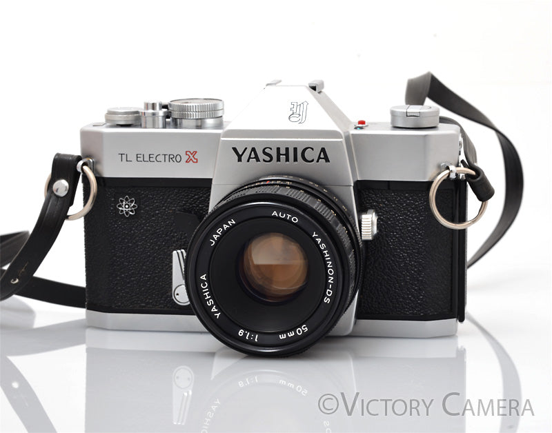 Yashica TL Electro X Chrome 35mm SLR w/ 50mm f1.7 Prime Lens [GOOD] - Victory Camera