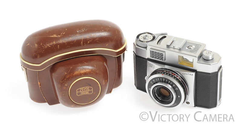 Zeiss Ikon Contina 35mm Camera w/ 45mm f2.8 Lens -Jammed, As is- - Victory Camera