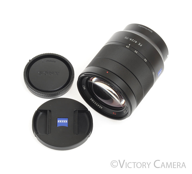 Sony Zeiss Vario-Tessar FE 24-70mm f4 T* E Mount Full Frame Zoom Lens -Clean- - Victory Camera