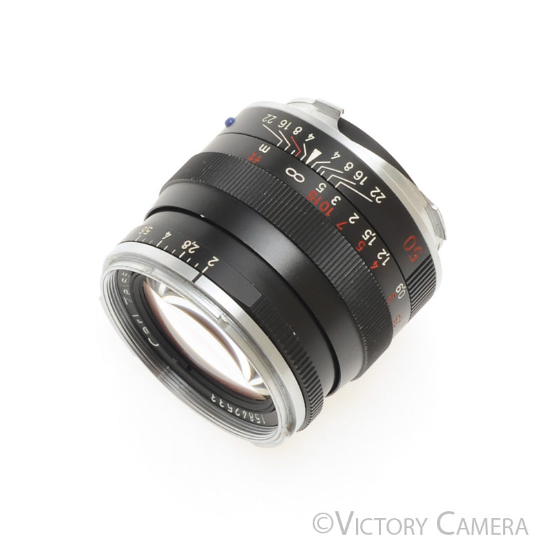 Zeiss Planar 50mm f2 ZM T* Black Prime Lens for Leica M Mount [EXC] - Victory Camera