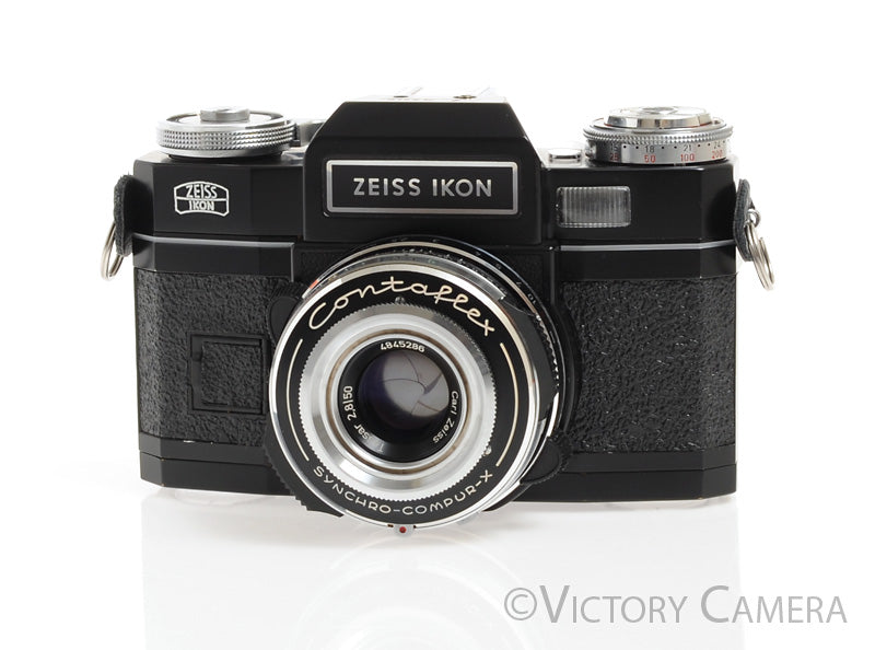 Zeiss Ikon Contaflex Black Camera w/ Tessar 50mm f2.8 Lens -As is, Parts/Repair- - Victory Camera