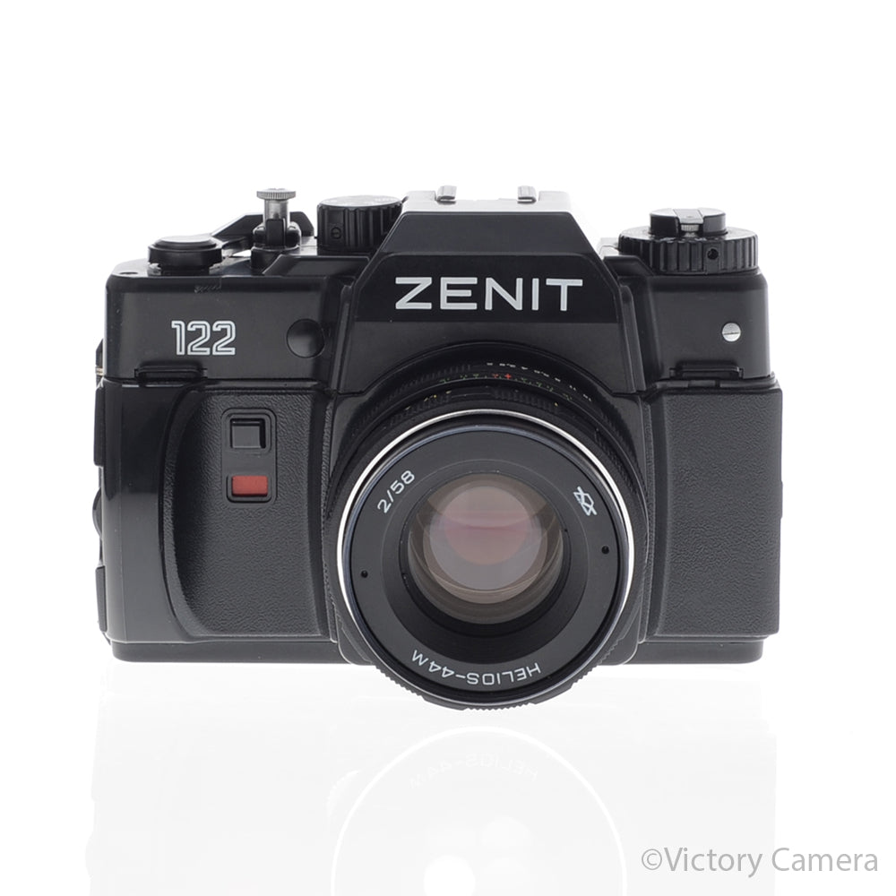 Zenit 122 Black 35mm Film Camera w/ Helios 44-M 58mm f2 Bokeh Lens [EXC] image 1