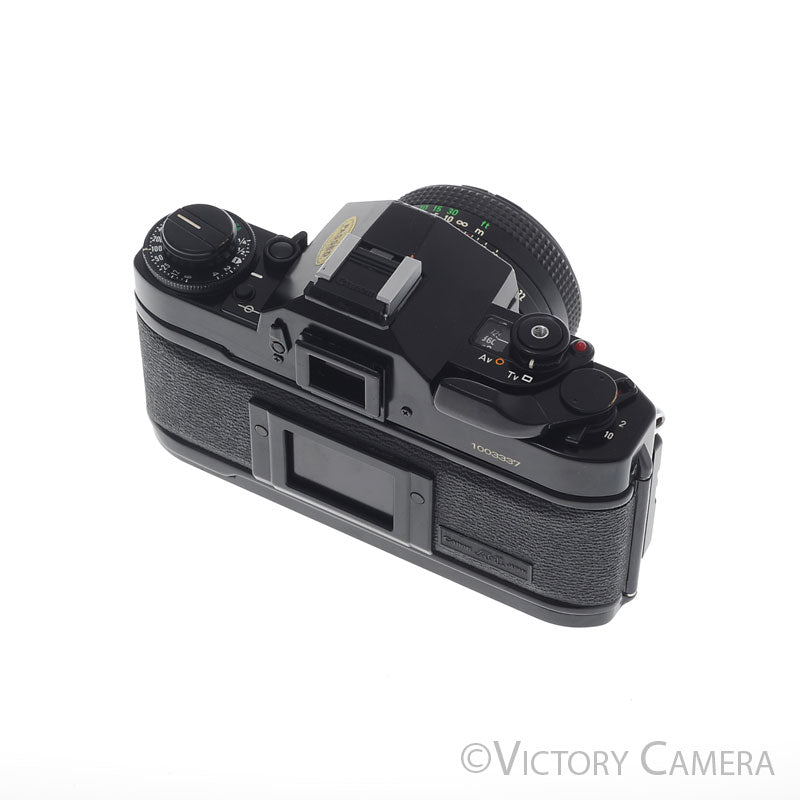 Canon A-1 A1 Black 35mm Film SLR Camera w/ 50mm f1.8 Lens -CLA'd- [EXC+] - Victory Camera