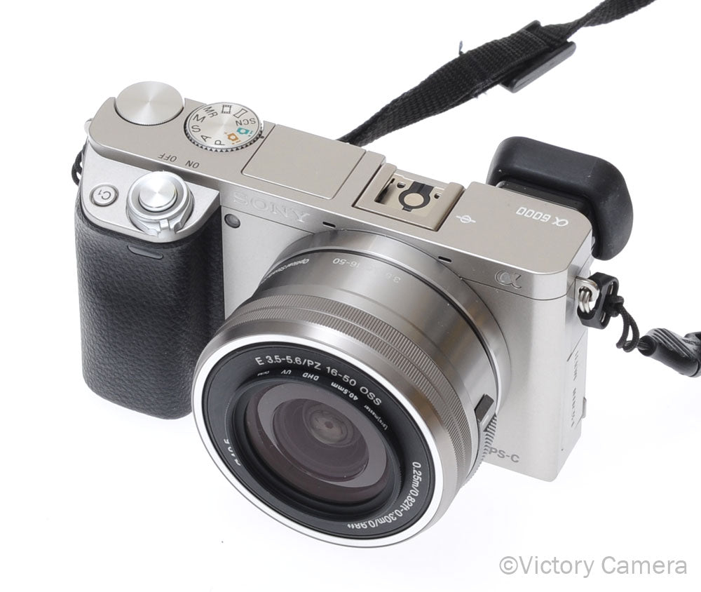 Sony a6000 24.3MP Chrome Mirrorless Camera w/ 16-50mm Zoom Lens [EXC] - Victory Camera