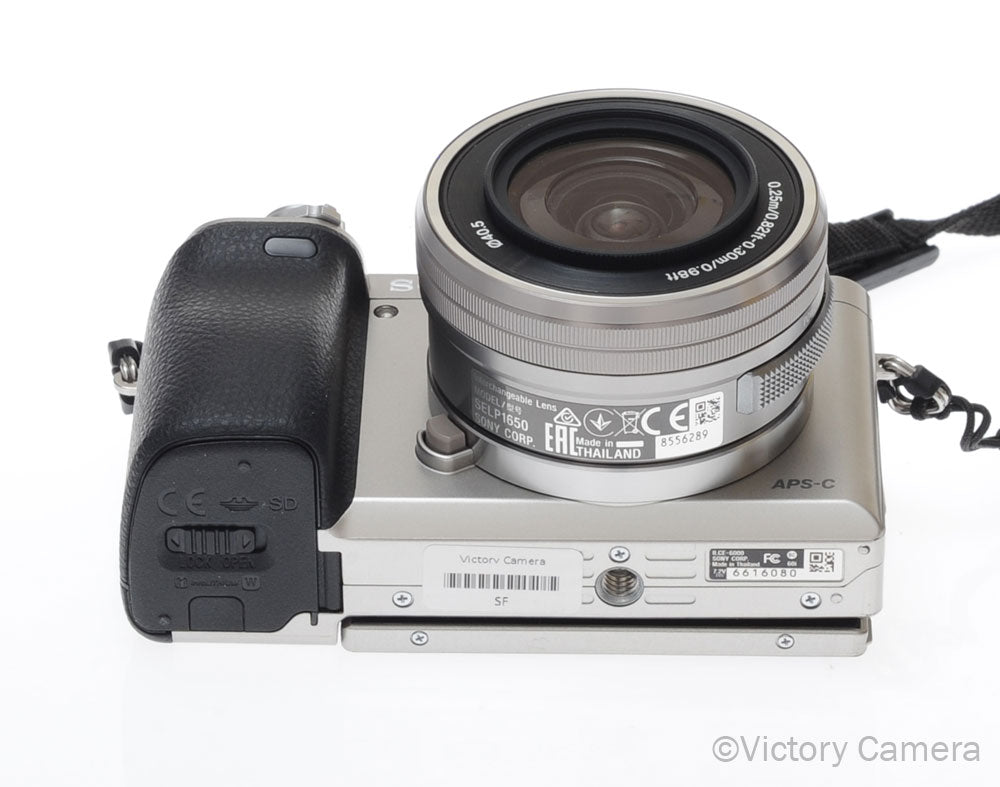 Sony a6000 24.3MP Chrome Mirrorless Camera w/ 16-50mm Zoom Lens [EXC] - Victory Camera