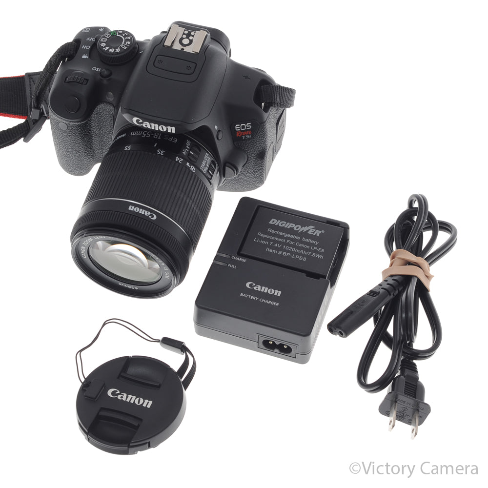 Canon EOS Rebel T5i 18MP DSLR w/ 18-55mm Zoom Lens [EXC+] - Victory Camera