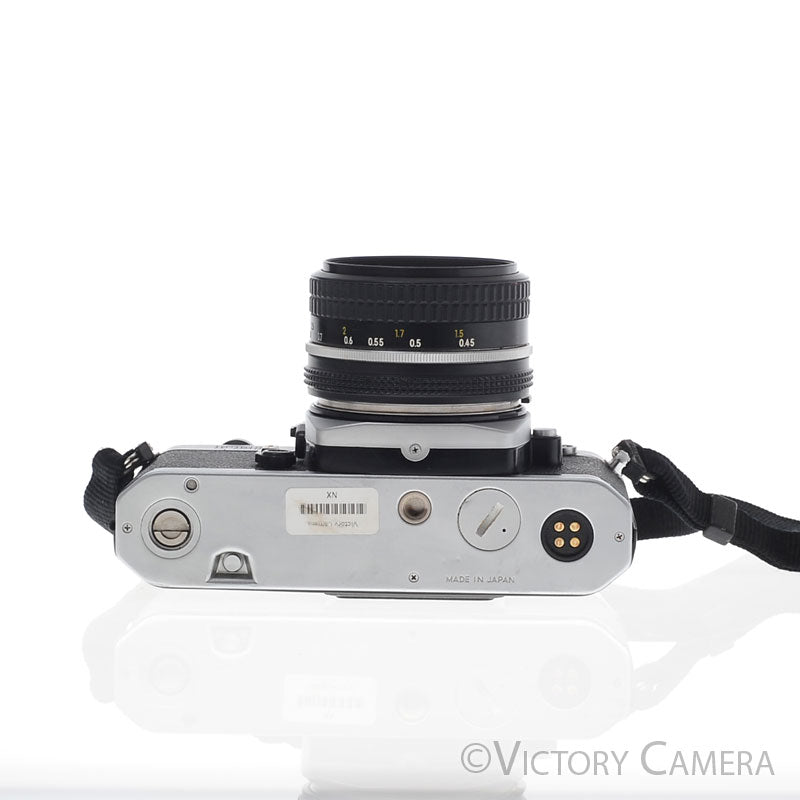 Nikon FE-2 FE2 Chrome 35mm Camera with 50mm f1.8 AI Lens [EXC] - Victory Camera
