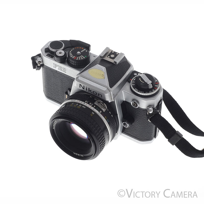 Nikon FE-2 FE2 Chrome 35mm Camera with 50mm f1.8 AI Lens [EXC] - Victory Camera