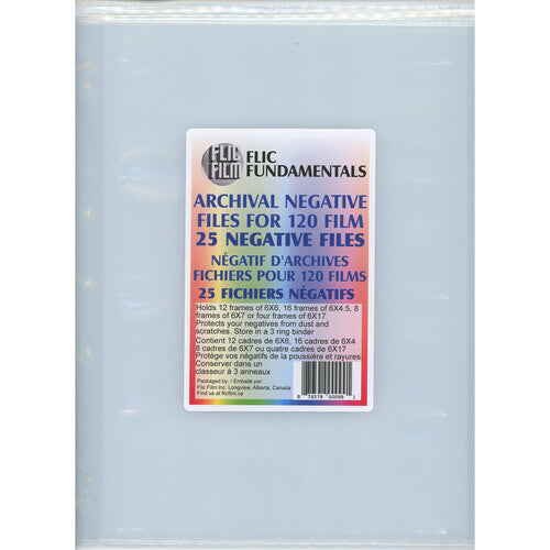 25 x Flic Fundamentals 120 Archival Negative Sleeves - Victory Camera