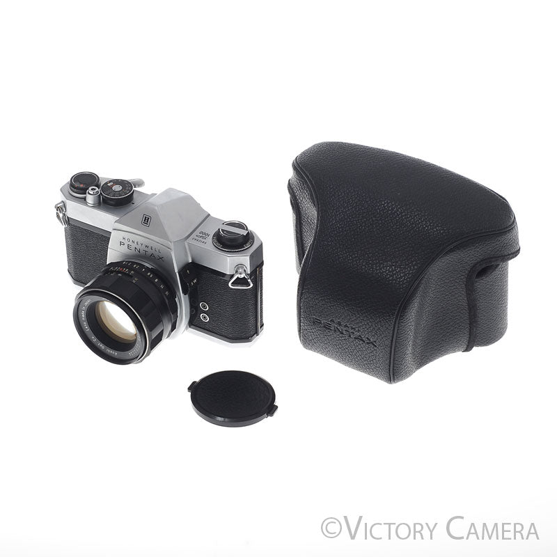 Pentax Spotmatic SP 1000 Chrome 35mm Camera 55mm f1.8 Lens -Good Meter- [EXC+] - Victory Camera
