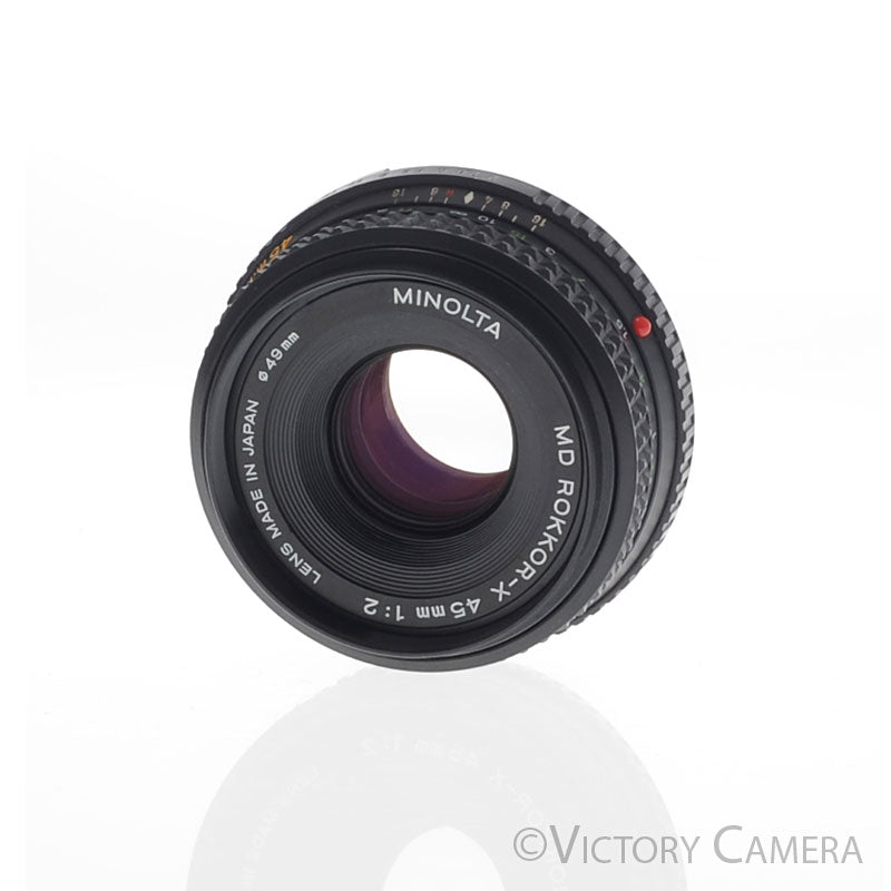 Minolta MD Rokkor-X 45mm f2 Manual Focus Pancake Prime Lens [EXC+] - Victory Camera