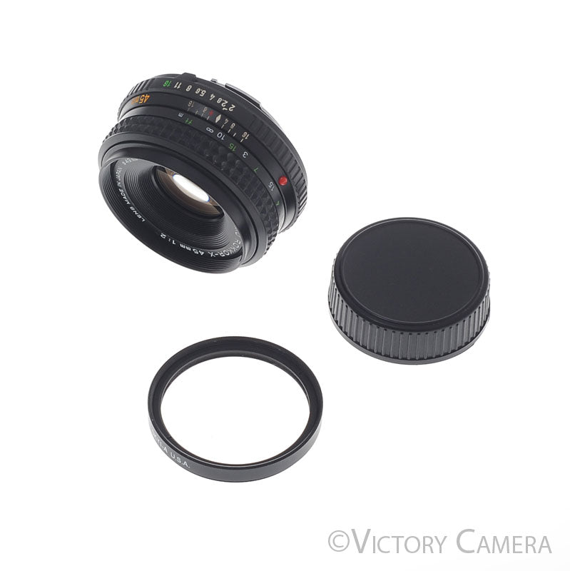 Minolta MD Rokkor-X 45mm f2 Manual Focus Pancake Prime Lens [EXC+] - Victory Camera