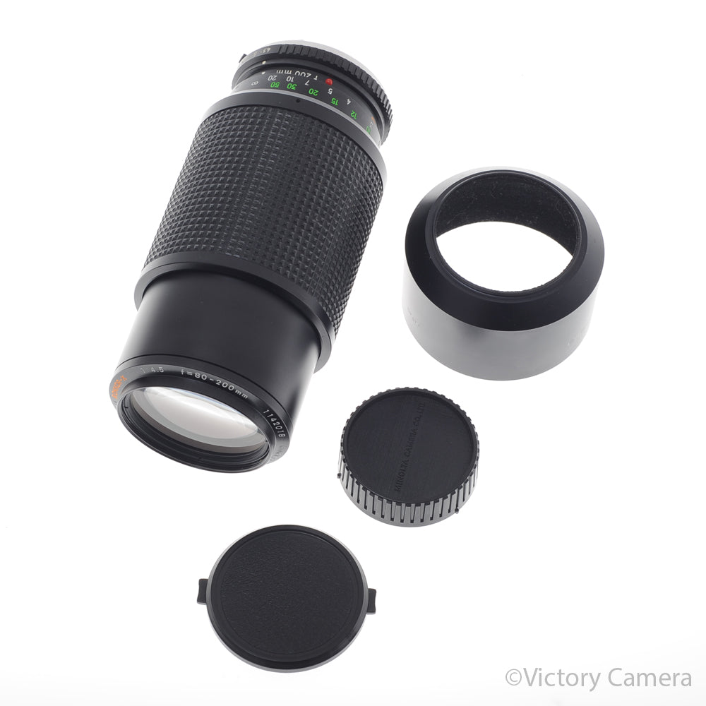 Minolta Rokkor-X 80-200mm f4.5 MC Zoom Telephoto Lens for Minolta [EXC+] - Victory Camera