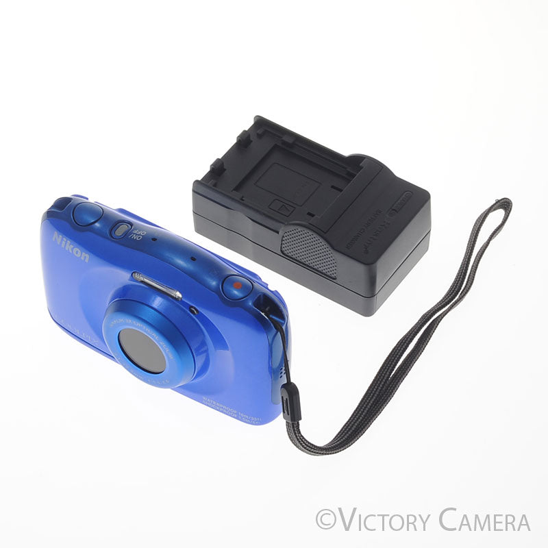 Nikon CoolPix S33 Blue 13.2MP Digital Point & Shoot Camera [EXC-] - Victory Camera