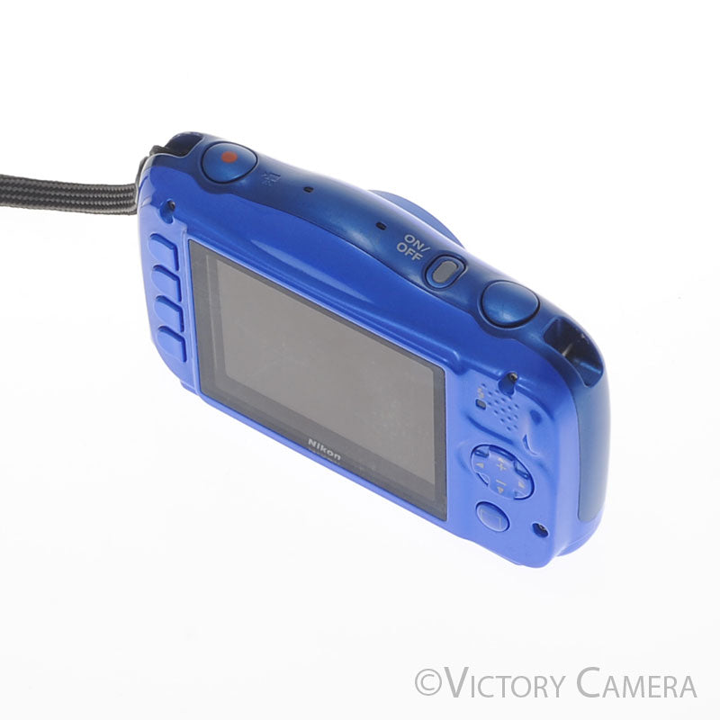 Nikon CoolPix S33 Blue 13.2MP Digital Point & Shoot Camera [EXC-] - Victory Camera